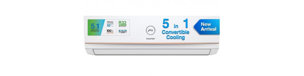 Air Conditioner: Godrej 1 Ton Rs.31349 to Rs.32990